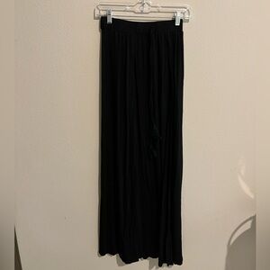 Elegant Black Maxi Cut-Out Skirt